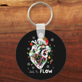 Let It Flowing Xmas Anatomy Santa Heart Part Cardi Schlüsselanhänger (Vorderseite)