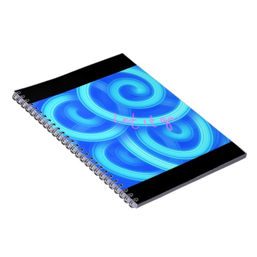 Let It Go Notebook – Royal Blue Swirl Aesthetic Jo Notizblock (Rechte Seite)
