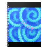 Let It Go Notebook – Royal Blue Swirl Aesthetic Jo Notizblock (Vorderseite)