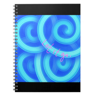 Let It Go Notebook – Royal Blue Swirl Aesthetic Jo Notizblock