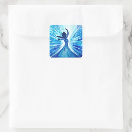 Let It Go Quadratischer Aufkleber (Tasche)