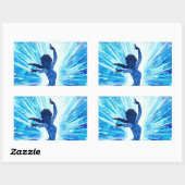 Let It Go Rechteckiger Aufkleber (Blatt)