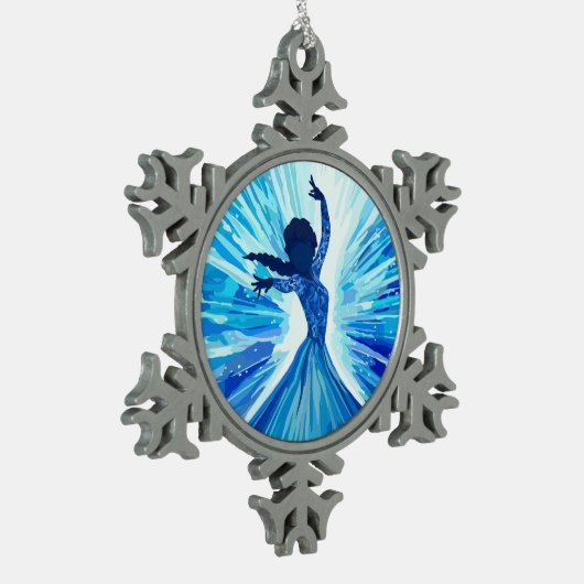 Let It Go Schneeflocken Zinn-Ornament (Links)