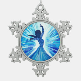 Let It Go Schneeflocken Zinn-Ornament