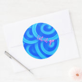 Let It Go Sticker – Blue Swirl Motivational Round  (Umschlag)