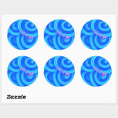 Let It Go Sticker – Blue Swirl Motivational Round  (Blatt)