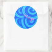 Let It Go Sticker – Blue Swirl Motivational Round  (Tasche)