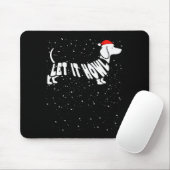 Let It Howl Snow Funny Pun Winter Dachshund Mom Ch Mousepad (Mit Mouse)