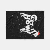 Let It Howl Snow Funny Pun Winter Siberian Husky C Fleecedecke (Vorderseite (Horizontal))