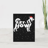 Let It Howl Snow Funny Pun Winter Siberian Husky C Karte (Vorderseite)