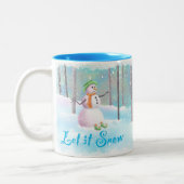 "Let it Snow" 11 oz Snowman Tasse (Links)