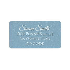 Let it Snow Blue Christmas Label Adressaufkleber