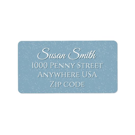 Let it Snow Blue Christmas Label Adressaufkleber (Vorne)