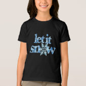 LET IT SNOW blue snowflakes winter wonderland Tri-Blend Shirt (Vorderseite)