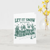 Let It Snow But For Ice Funny Christmas  Karte (Gelbe Blume)