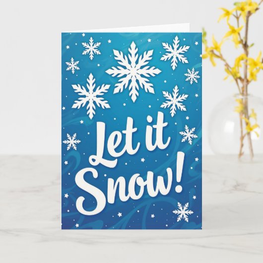 Let It Snow Card Karte (Gelbe Blume)