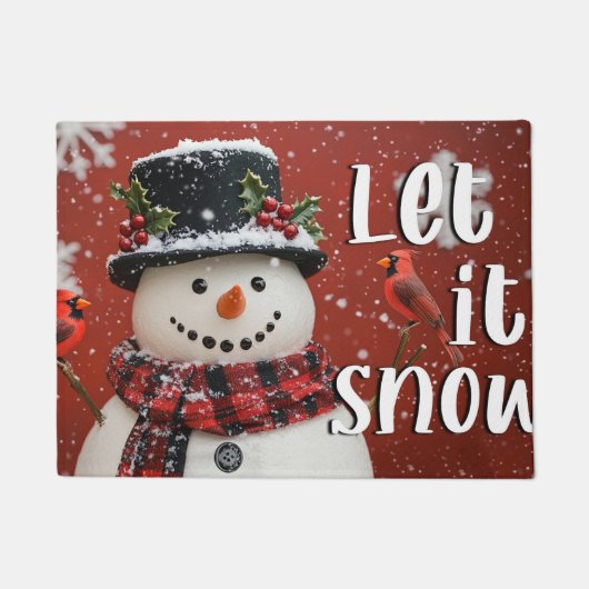 Let It Snow Christmas Doormat – Festive Welcome Ma Fußmatte (Vorderseite)