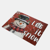 Let It Snow Christmas Doormat – Festive Welcome Ma Fußmatte (Schrägansicht)