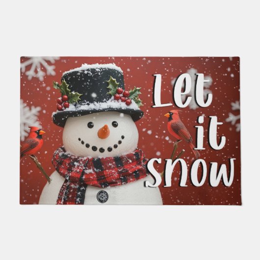 Let It Snow Christmas Doormat – Festive Welcome Ma Fußmatte (Vorderseite)