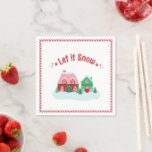 Let it Snow Christmas Village Cocktail Napkins Serviette (Beispiel)