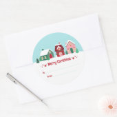 Let it Snow Christmas Village Gift Tag Sticker (Umschlag)