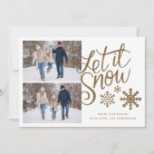 Let it Snow Christmas Weihnachten Urlaub 2 Foto-Ka (Vorderseite)