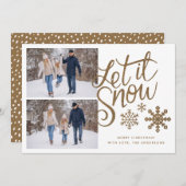 Let it Snow Christmas Weihnachten Urlaub 2 Foto-Ka (Vorne/Hinten)