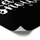 Let It Snow Cute Christmas Snowflakes Winter Holid Poster (Ecke)