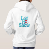 “Let It Snow” Cute Christmas Snowman Design Hoodie (Rückseite)