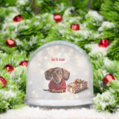 Let It Snow Dachshund Snow Globe Schneekugeln (Weihnachten)
