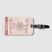 Let it Snow–Funny Christmas Beach Pink Gepäckanhänger (Vorderseite (Horizontal))