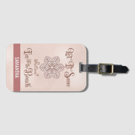 Let it Snow–Funny Christmas Beach Pink Gepäckanhänger