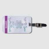 Let it Snow–Funny Christmas Beach Purple Gepäckanhänger (Vorderseite (Horizontal))