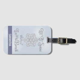 Let it Snow–Funny Christmas Beach Silver Gepäckanhänger