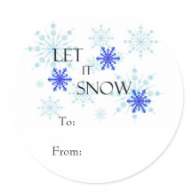 "Let it Snow"-Geschenketiketten