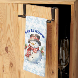 Let it Snow - Holiday Snowman Kittuch Geschirrtuch