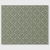 Let It Snow Holiday Wrapping Paper - Green Geschenkpapier (Flach)