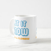 LET IT SNOW I'll be in Florida! Funny Customizable Kaffeetasse (Vorderseite Links)