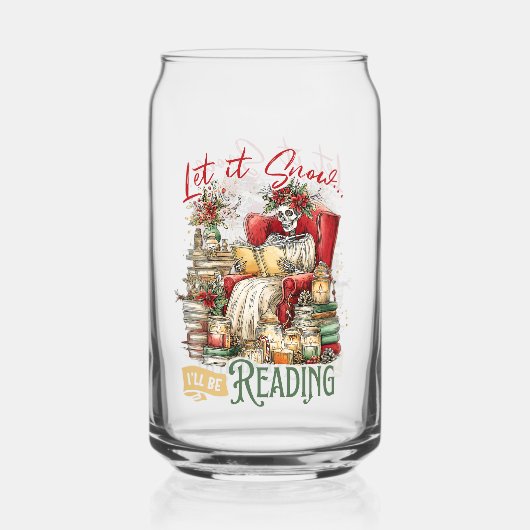 Let It Snow I'll Be Reading  Dosenglas (Vorderseite)