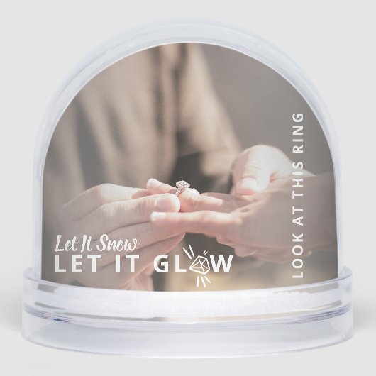 Let It Snow Let It Glow Engagement Picture Winter Schneekugeln (Vorderseite)