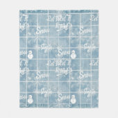 Let It Snow & Let's Stay In Hygge Winter Fleecedecke (Vorderseite)