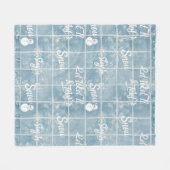 Let It Snow & Let's Stay In Hygge Winter Fleecedecke (Vorderseite (Horizontal))