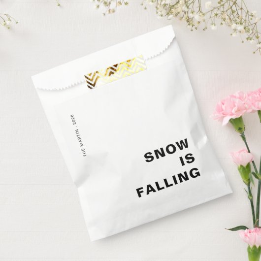 Let It Snow Minimalist Clean Christmas Design Geschenktütchen (Versiegelt)