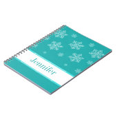 Let it Snow Notebook, Aqua Notizblock (Linke Seite)