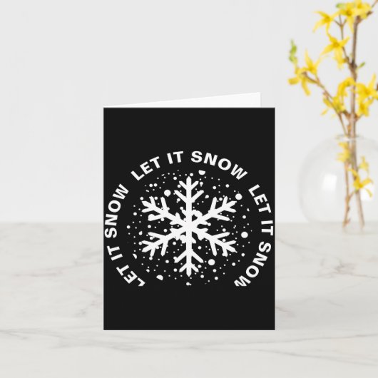 Let It Snow One Big Snowflake Karte (Gelbe Blume)