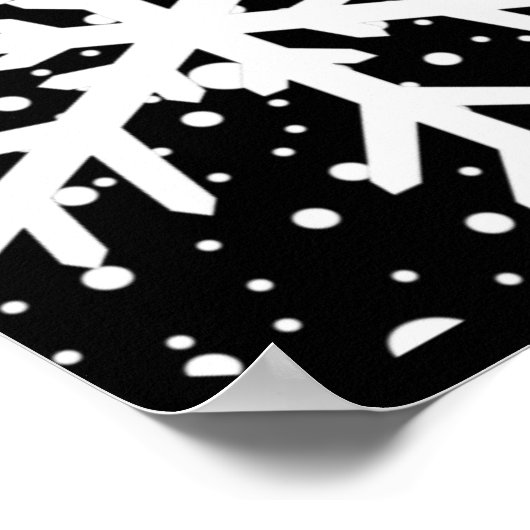 Let It Snow One Big Snowflake T Shirt  Poster (Ecke)