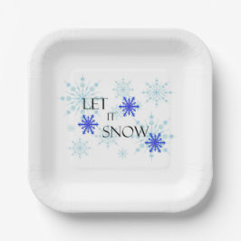 "Let it Snow" Papierplatte Party Pappteller