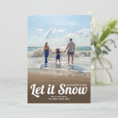 Let it Snow Photo Christmas  Karte (Stehend Vorderseite)