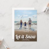 Let it Snow Photo Christmas Karte (Vorderseite/Rückseite Beispiel)