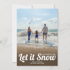 Let it Snow Photo Christmas  Karte